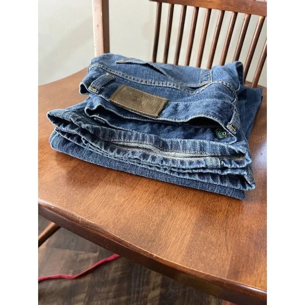 Lauren Ralph Lauren Straight Leg Jeans Sz 6 Denim 90s Style %98 Cotton - Picture 9 of 9